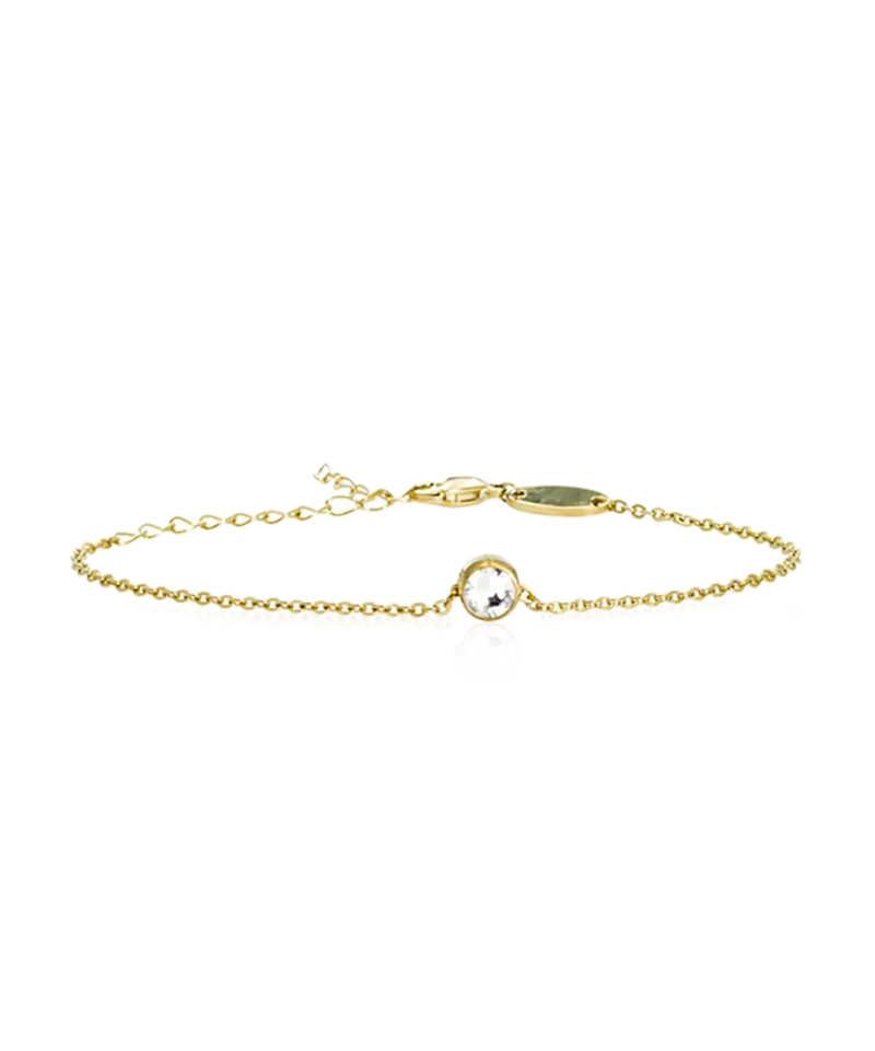 Blomdahl Armband G Bezel Guld 5 mm, Crystal