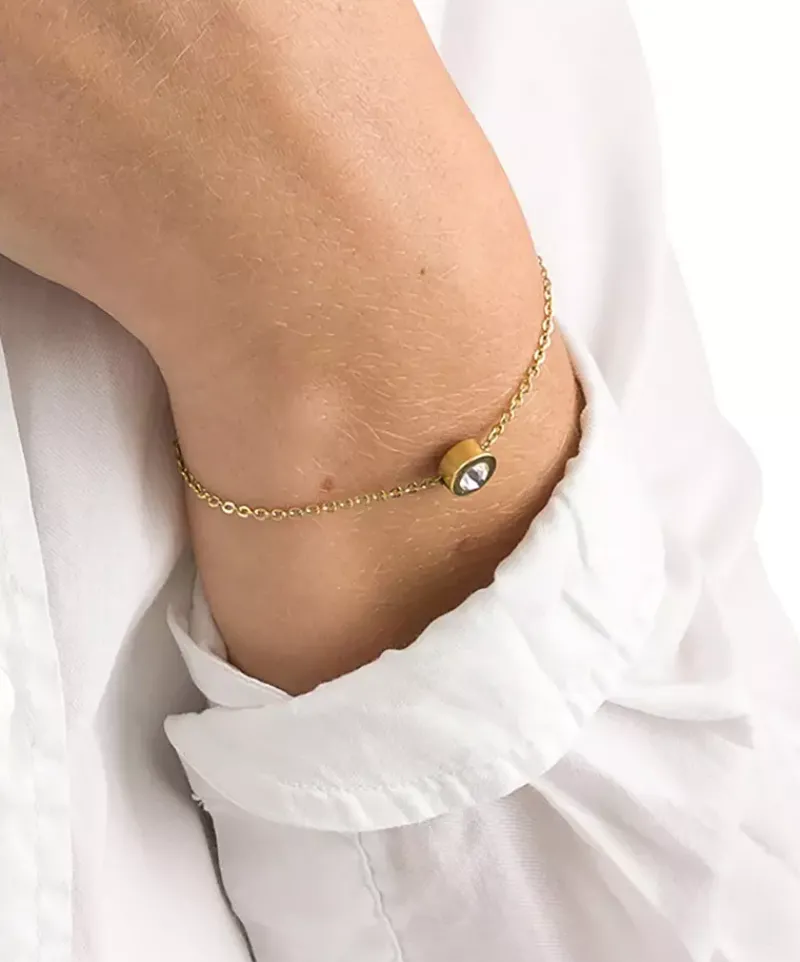 Blomdahl Armband med rund sten G Original 14-19 cm