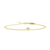 Blomdahl Armband S Grand Bezel 8 mm, Crystal (guld)