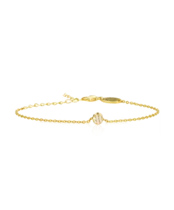 Blomdahl Armband S Grand Bezel 8 mm, Crystal (guld)