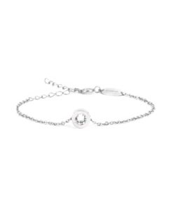 Blomdahl Armband S Grand Bezel 8 mm, Crystal (silver)