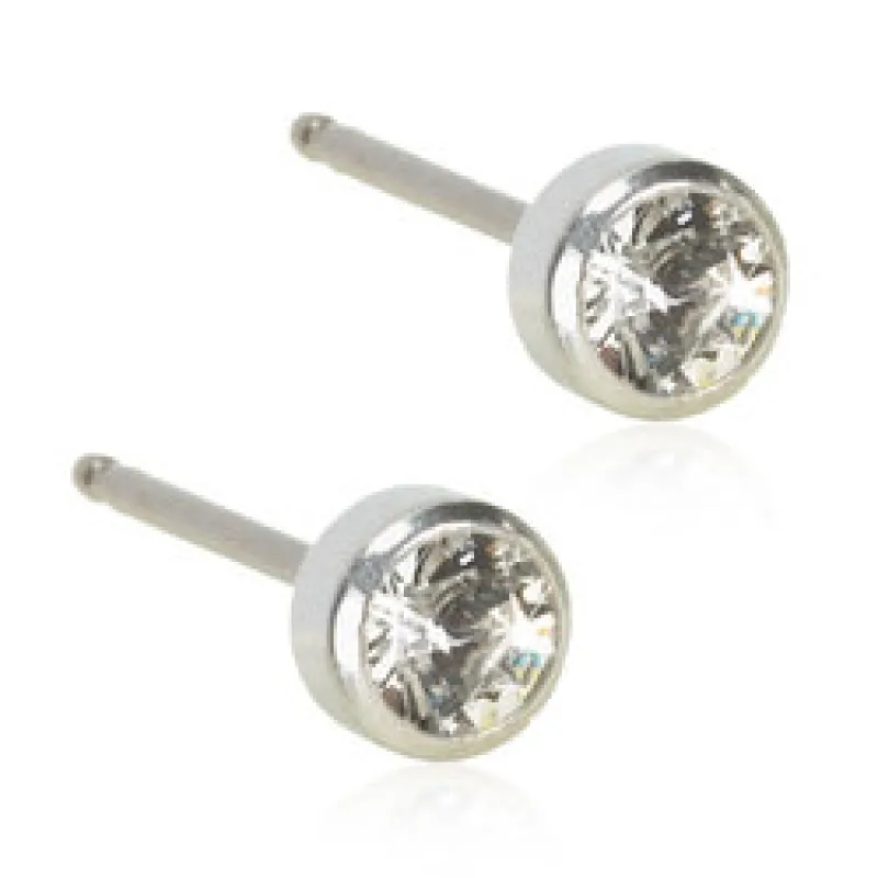 Blomdahl Örhängen Bezel Crystal 4 mm 15‑1401‑01