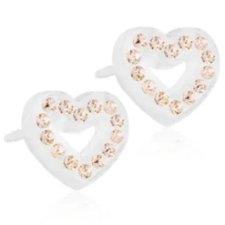 Blomdahl Örhängen Brilliance Heart Hollow Golden Rose 15‑01121‑75