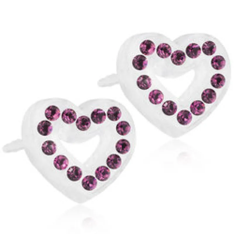 Blomdahl Örhängen Brilliance Heart Hollow Amethyst 15‑01121‑13