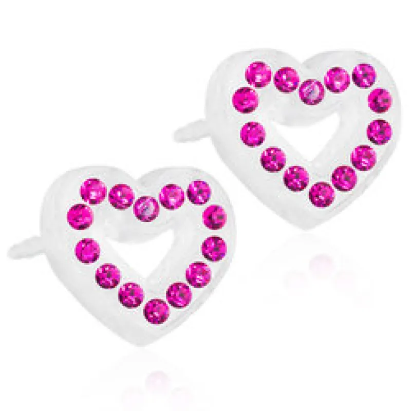 Blomdahl Örhängen Brilliance Heart Hollow Fuchsia 15‑01121‑09
