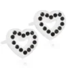 Blomdahl Örhängen Brilliance Heart Hollow Jet 15‑01121‑07
