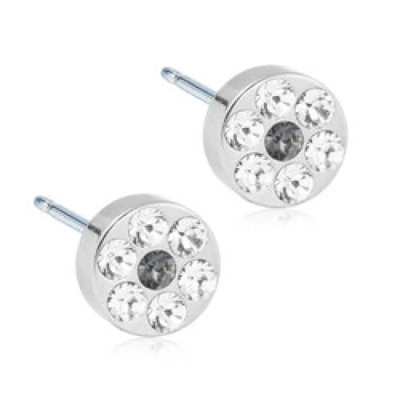 Blomdahl Örhängen Brilliance Plenary Crystal Black Diamond 5 mm 15‑12166‑62