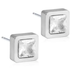 Blomdahl Örhängen Grand Square CZ White 15‑1220‑301
