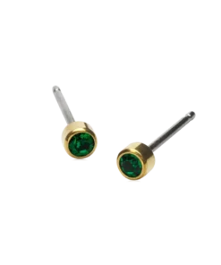 Blomdahl Örhängen GT Bezel 3 mm, Emerald