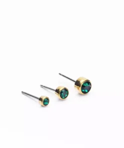 Blomdahl Örhängen GT Bezel 3 mm, Emerald