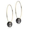 Blomdahl Örhängen GT Ear Ring 25 mm, Round 8 mm, Black diamond 15-1381-4812