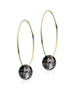 Blomdahl Örhängen GT Ear Ring 25 mm, Round 8 mm, Black diamond 15-1381-4812