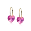 Blomdahl Örhängen GT Ear Ring 14 mm, Heart 10 mm, Rose 15-1355-03