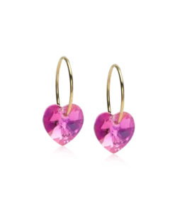 Blomdahl Örhängen GT Ear Ring 14 mm, Heart 10 mm, Rose 15-1355-03