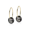 Blomdahl Örhängen GT Ear Ring 14 mm, Round 8 mm, Black Diamond