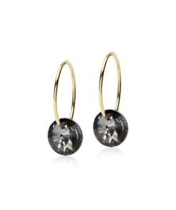 Blomdahl Örhängen GT Ear Ring 14 mm, Round 8 mm, Black Diamond