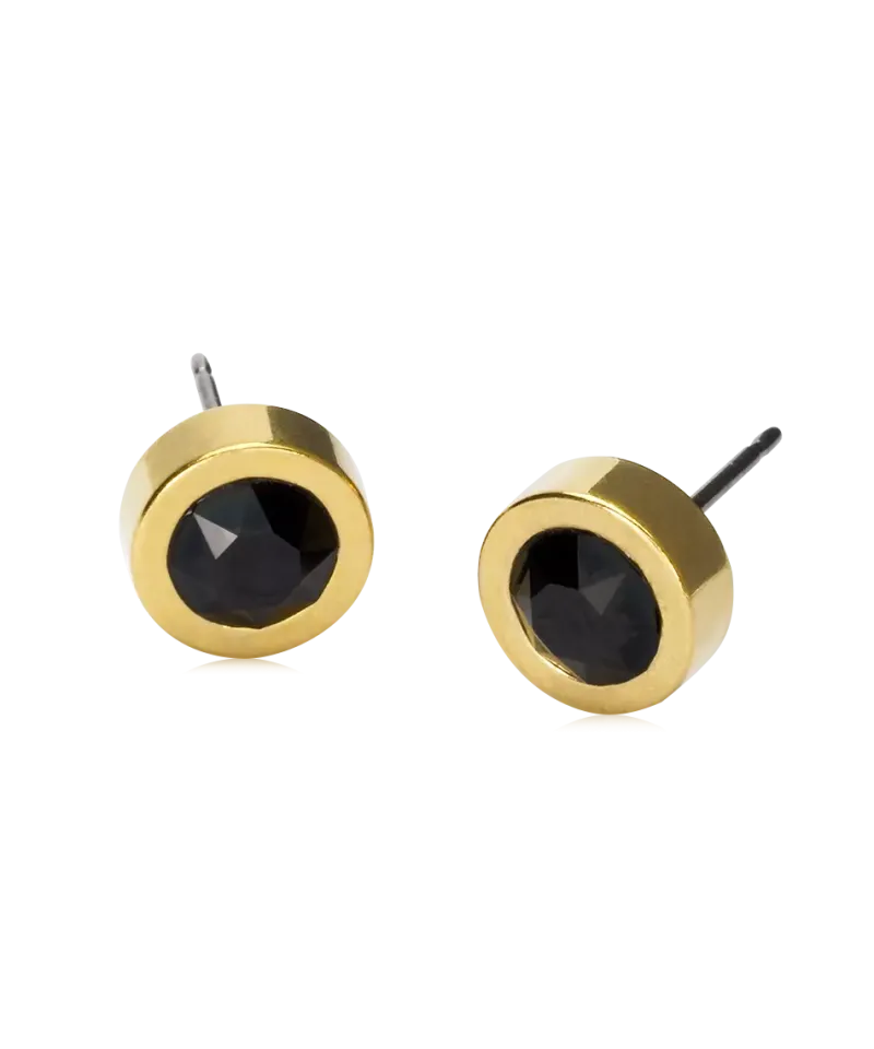 Blomdahl Örhängen GT Grand Bezel 8 mm, Black