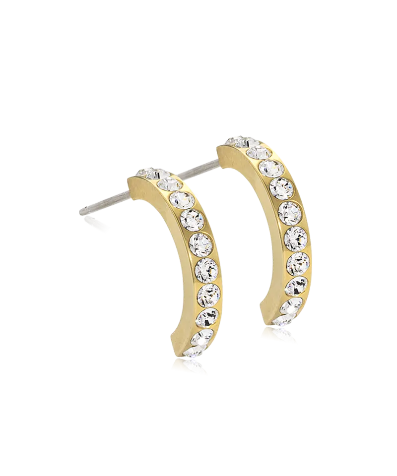 Blomdahl Örhängen GT Pendant Brilliance Curved 15 mm , Crystal 15-13147-01