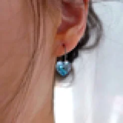 Blomdahl Örhängen Heart Aquamarine 15‑1255‑05