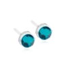 Blomdahl Örhängen MP Bezel 6 mm, Blue zircon 15-0109-14