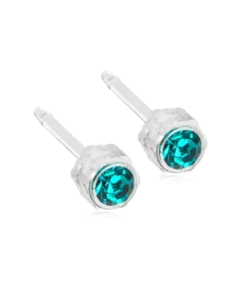 Blomdahl Örhängen MP Bezel 4 mm, Blue zircon