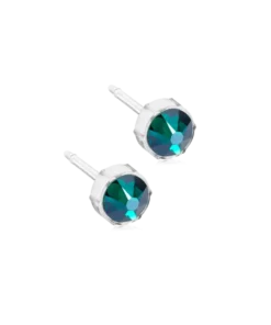Blomdahl Örhängen MP Bezel 6 mm, Emerald