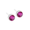 Blomdahl Örhängen MP Bezel 6 mm, Fuchsia 15-0109-09