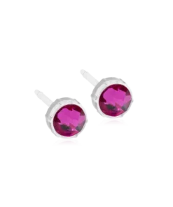 Blomdahl Örhängen MP Bezel 6 mm, Fuchsia 15-0109-09
