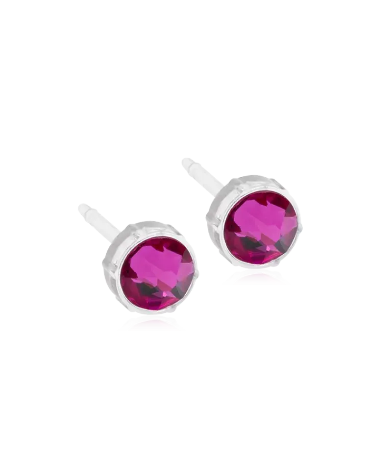Blomdahl Örhängen MP Bezel 6 mm, Fuchsia 15-0109-09