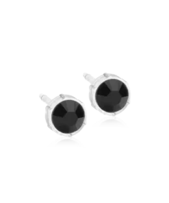 Blomdahl Örhängen MP Bezel 6 mm Jet 15-0109-07