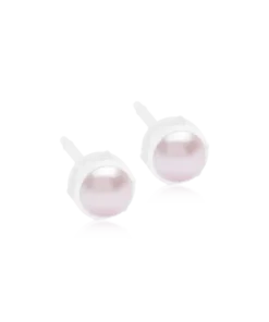 Blomdahl Örhängen MP Bezel Pearl 6 mm, Light rose 15-0109-64
