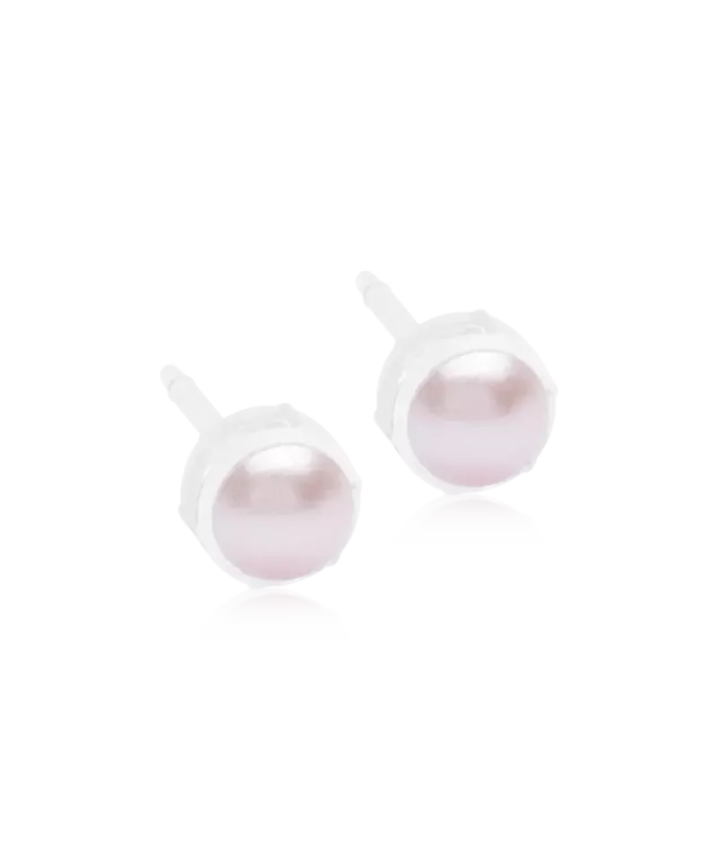 Blomdahl Örhängen MP Bezel Pearl 6 mm, Light rose 15-0109-64