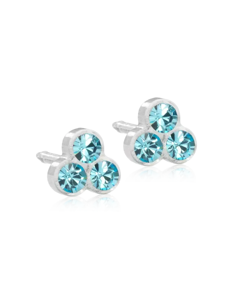 Blomdahl Örhängen MP Clover 6 mm, Aquamarine