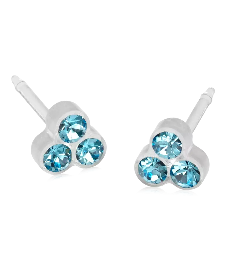 Blomdahl Örhängen MP Clover 6 mm, Aquamarine
