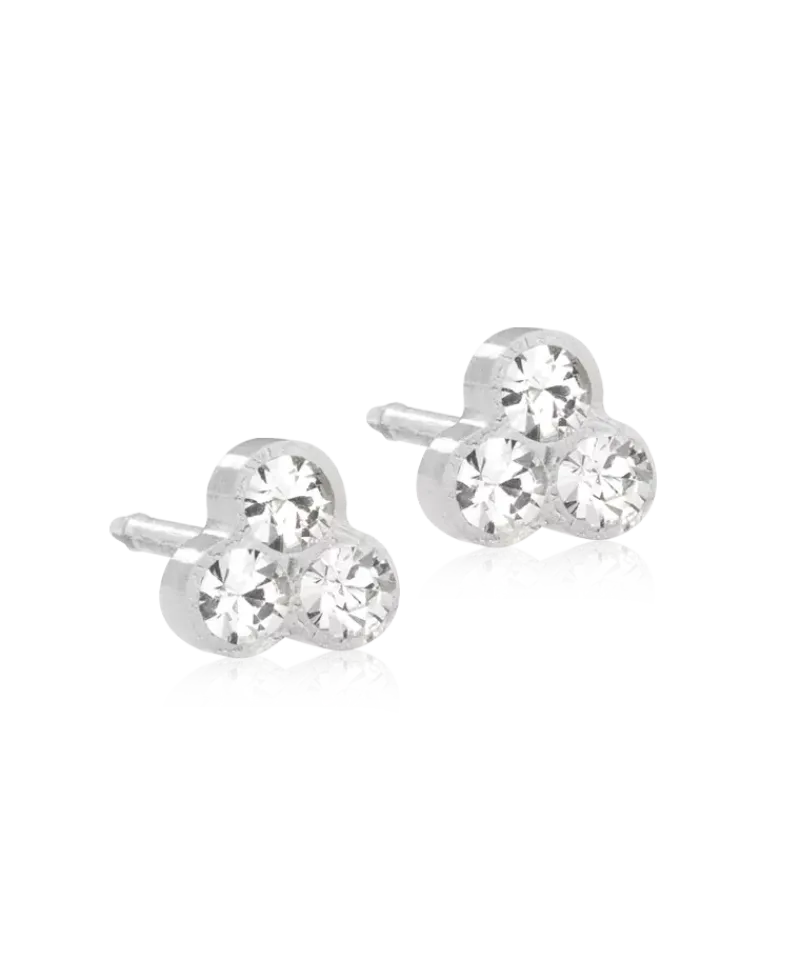 Blomdahl Örhängen MP Clover 6 mm, Crystal