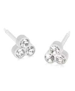 Blomdahl Örhängen MP Clover 6 mm, Crystal