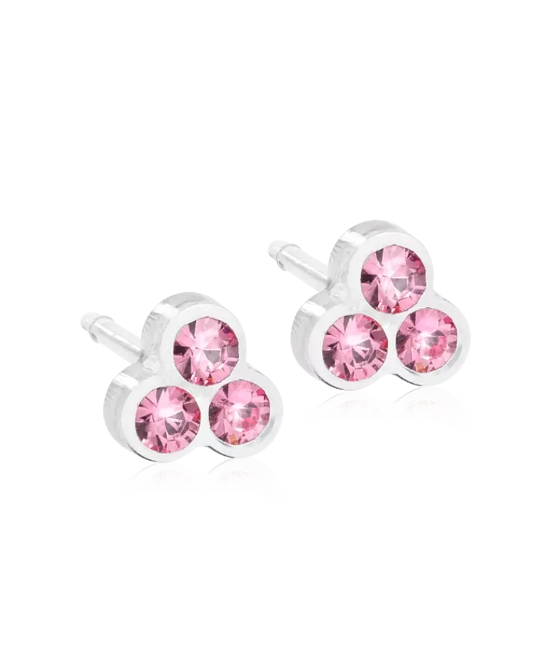 Blomdahl Örhängen MP Clover 6 mm, Light rose 15-0125-24