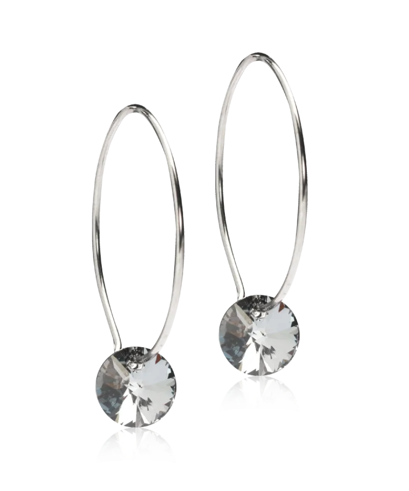 Blomdahl Örhängen NT Ear Ring 25 mm, Round 8 mm, Black diamond 15-1281-4812
