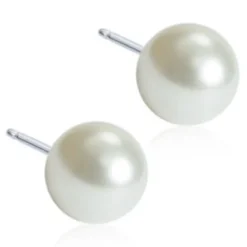 Blomdahl Örhängen Pearl White 8 mm 15‑1235‑59