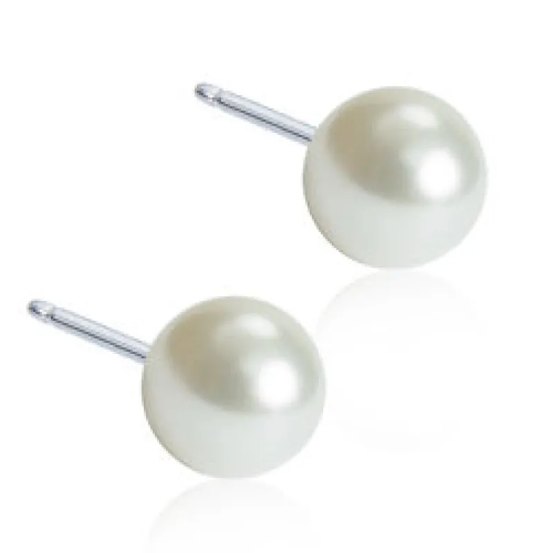 Blomdahl Örhängen Pearl White 5 mm 15‑1232‑59