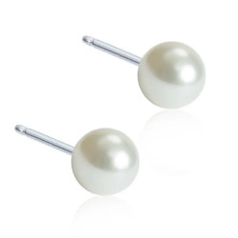 Blomdahl Örhängen Pearl White 4 mm 15‑1231‑59