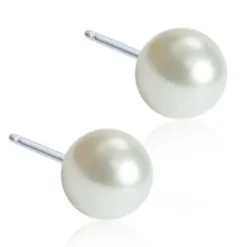 Blomdahl Örhängen Pearl White 6 mm 15‑1233‑59