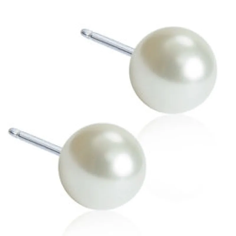 Blomdahl Örhängen Pearl White 6 mm 15‑1233‑59