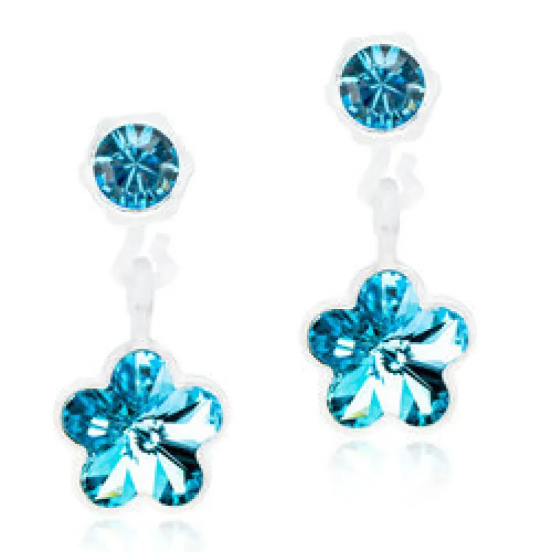 Blomdahl Örhängen Pendant Flower Aquamarine 15‑0103‑3005