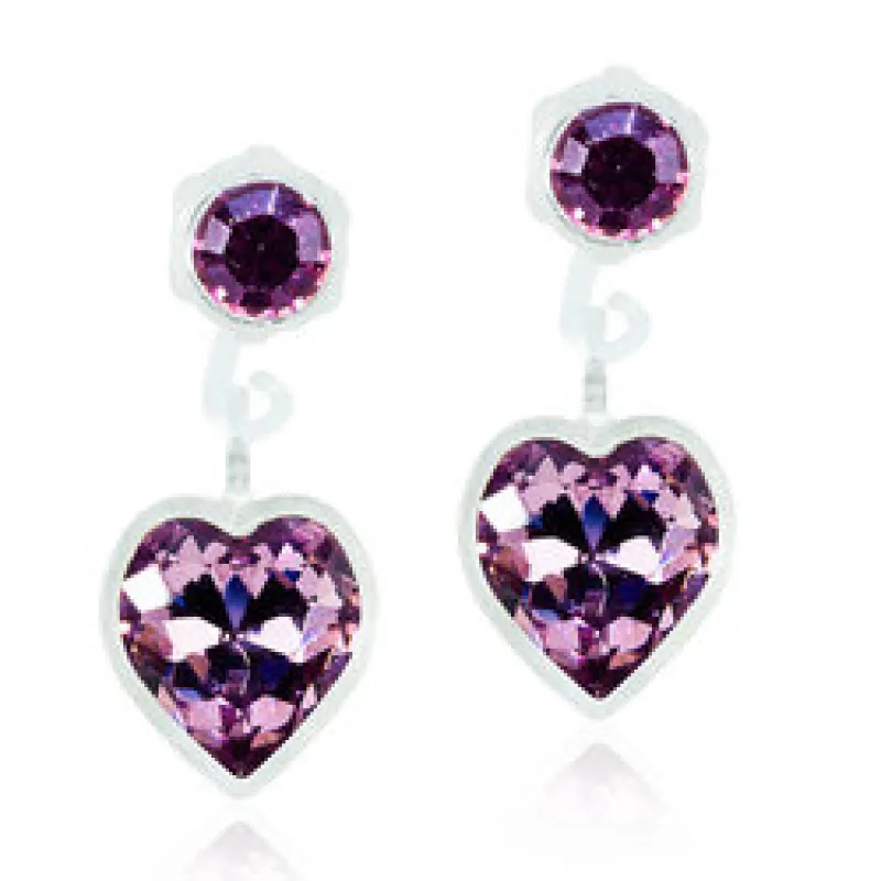 Blomdahl Örhängen Pendant Heart Light Amethyst 15‑0103‑2174