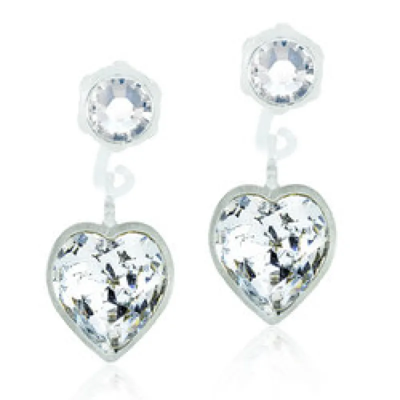 Blomdahl Örhängen Pendant Heart Crystal 15‑0103‑2101