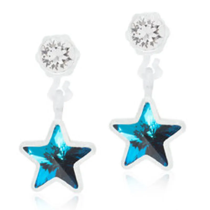 Blomdahl Örhängen Pendant Star Crystal Aquamarine 15‑0103‑0890