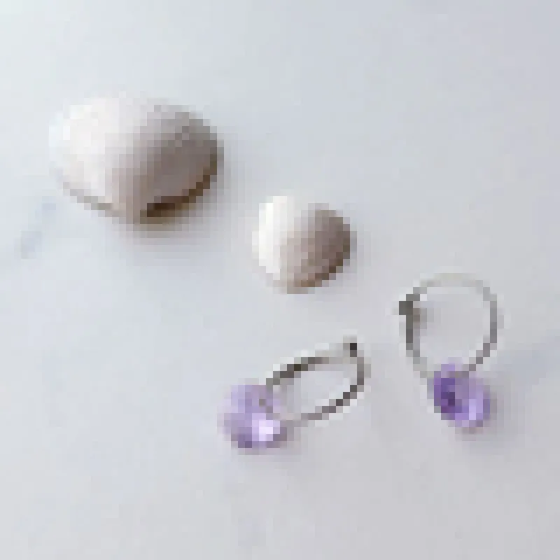 Blomdahl Örhängen Round Violet 15‑1248‑26