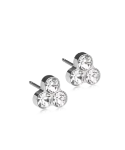 Blomdahl Örhängen ST Clover 8 mm, Crystal