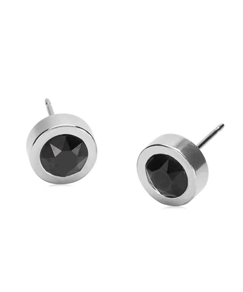 Blomdahl Örhängen ST Grand Bezel 8 mm, Black